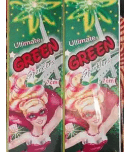 7 cm Green Sparklers
