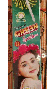 10 cm Green sparklers