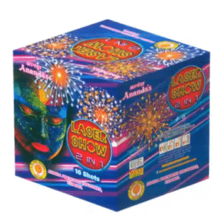 Laser Show(16 Shot 2 in 11 Gold,Silver, Crackling)